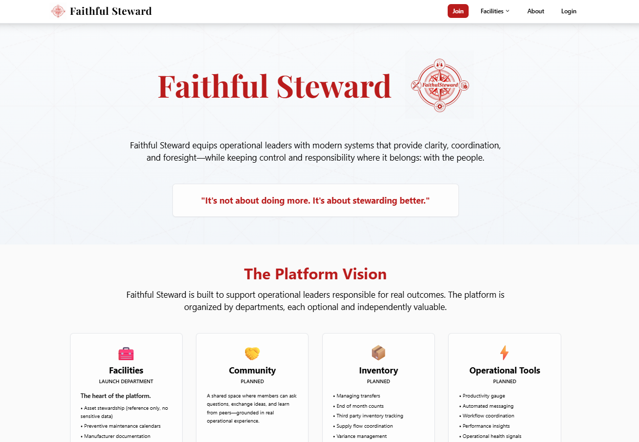 Faithful Steward Platform